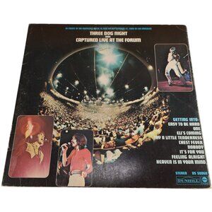 Three Dog Night Captured Live at the Forum (LP) Dunhill DS 50068 Rock 1969 VG G+